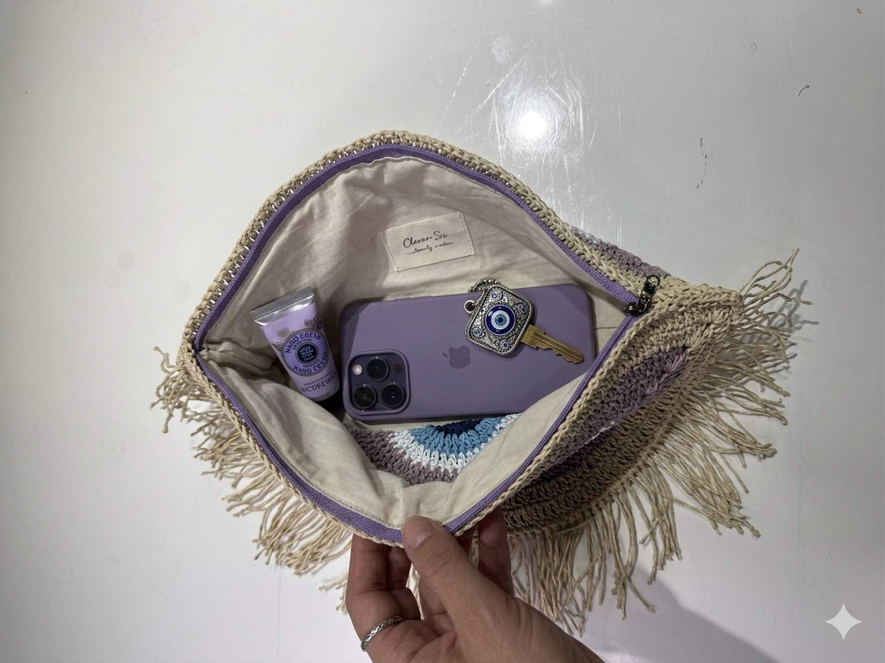 Lilac Evil Eye Clutch 2