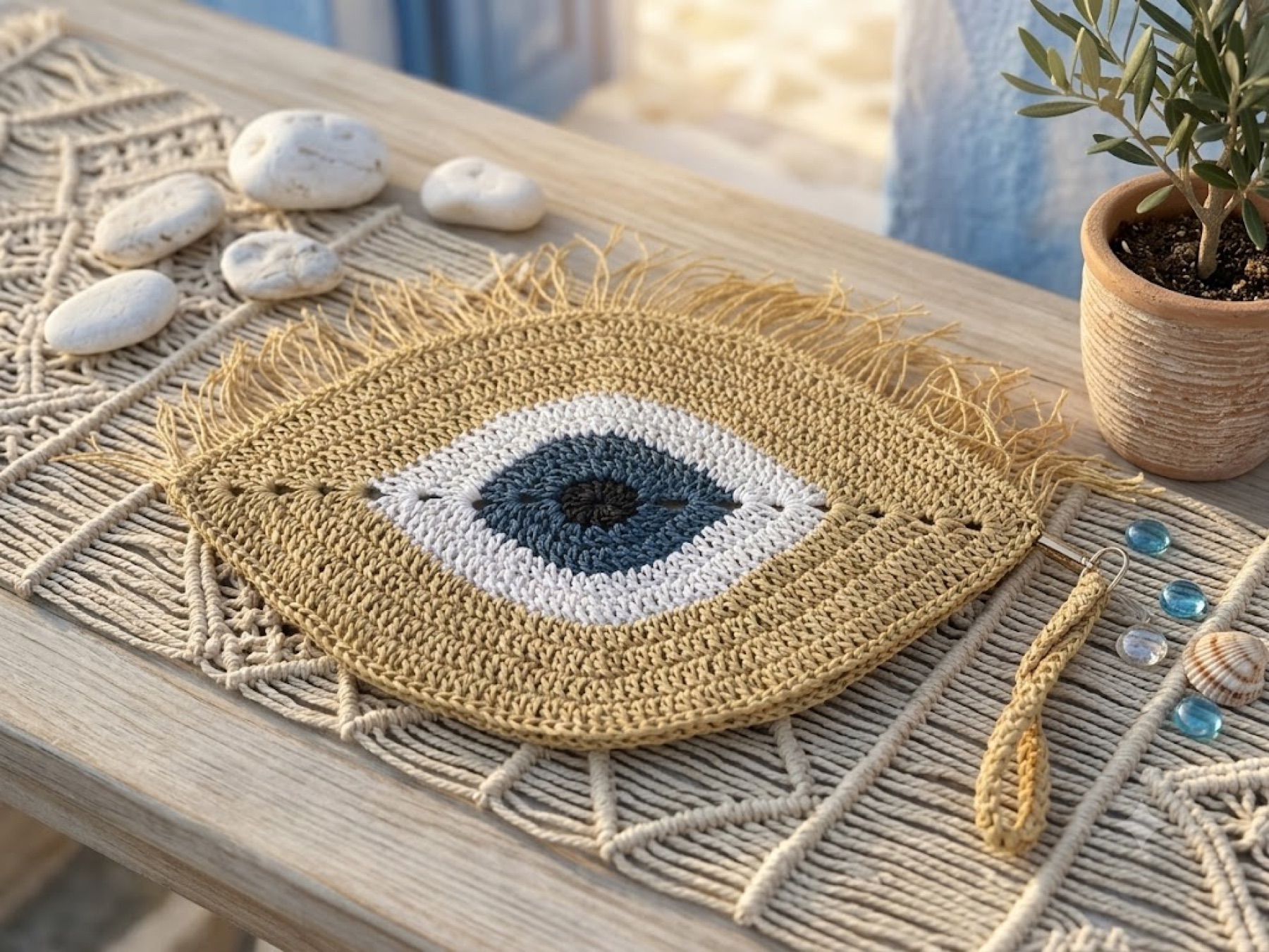 Natural Evil Eye Clutch 2